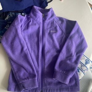 Little girls Columbia Brand fleece full zip jacket
